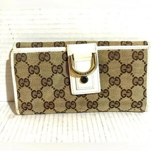 Gucci GG Canvas leather wallet